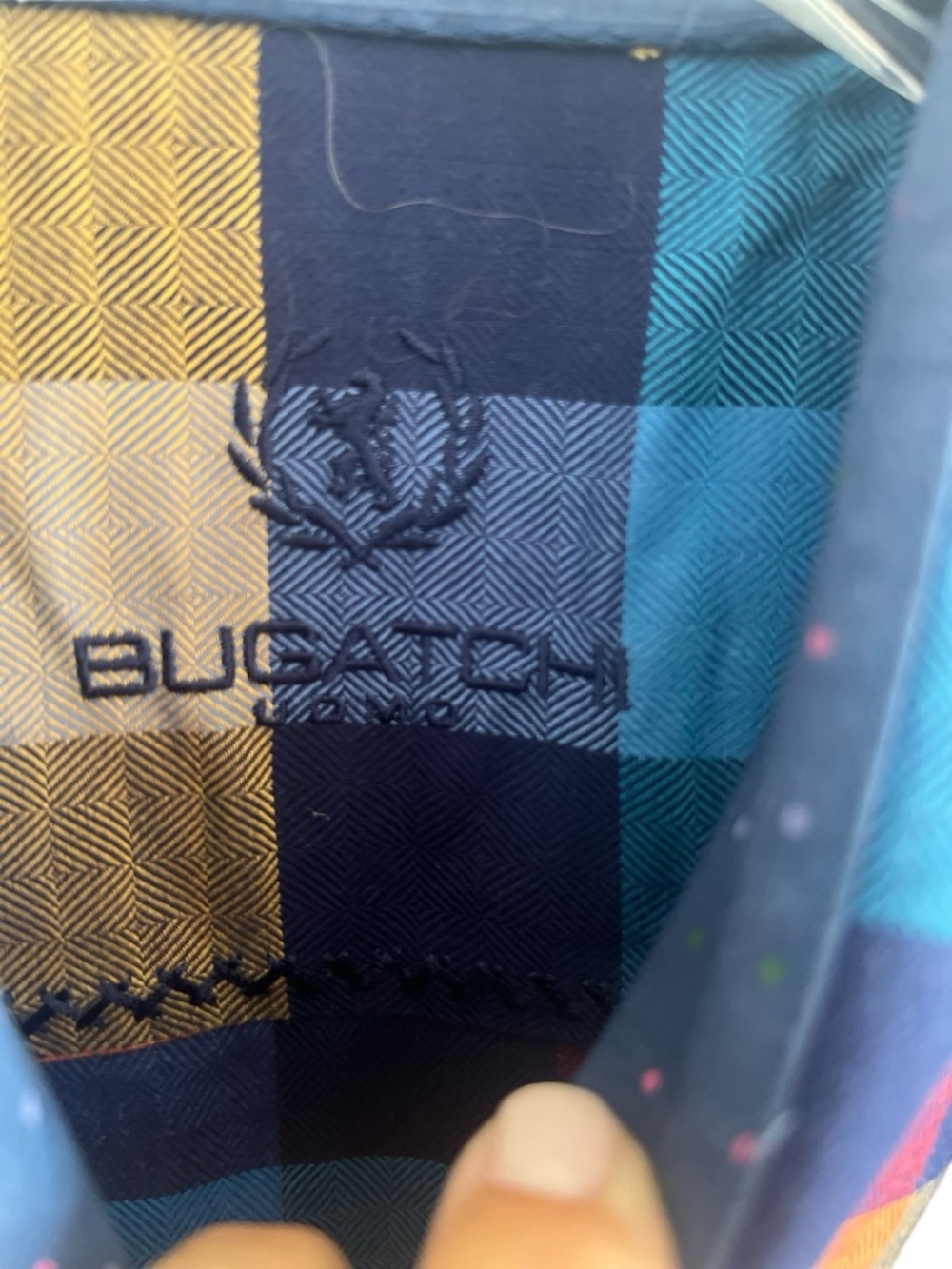 Bugatchi Unmo Multicolor Classic Plaid Button-Down Shirt - Picture 4 of 4